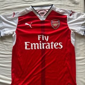 Authentic Arsenal Home 2016/2017 Kit Puma Red and White Soccer Jersey